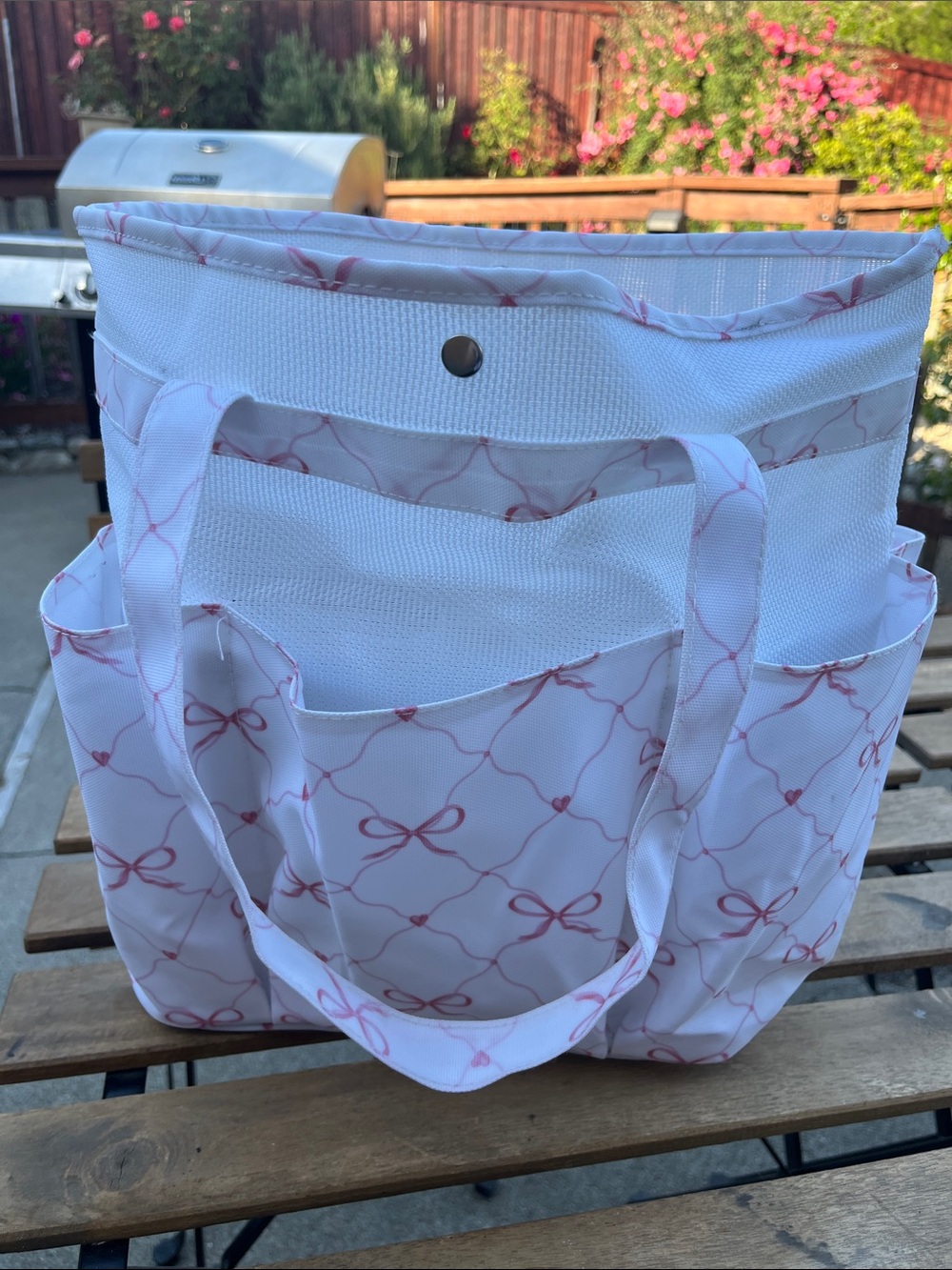 White Shower Fabric Cadi Bag
